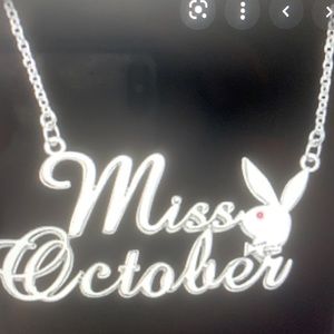 ISO FOR PLAYBOY MISS OCTOBER NECKLACE IN SILVER